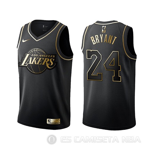 Camiseta Kobe Bryant #24 Golden Edition Los Angeles Lakers Negro - Haga un click en la imagen para cerrar